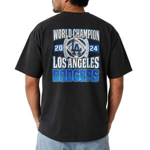 LA Dodgers World Champions 2024 T Shirt XL Black MLB Championship Tee